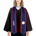 thumbnail image 3 of DABOYOZHZH Laos Flag Cool Graduation Stole Shawl Sash Honor For Study Aboard International Students, 3 of 9