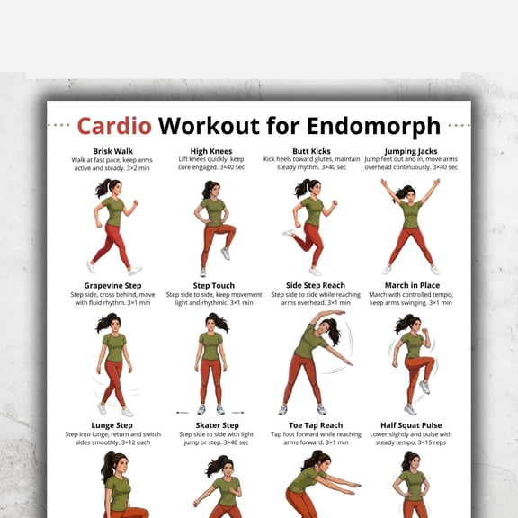 Low Impact Home Exercise Poster Full Body Beginner Workout - Walmart.com