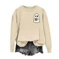 thumbnail image 5 of Craaazy Shirts For Women Cute Ghost Graphic Print Pullover Crewneck Casual Sweatshirt Gifts, 5 of 7