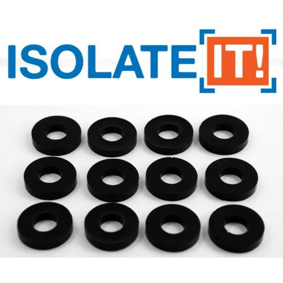 Isolate It: Laveuse Isolante à Vibration Sorbothane 70 Dur (.45 Pouces ID - 1 Pouces OD -.19 Pouces Profond) - Lot de 12