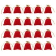thumbnail image 1 of 20 Pcs Gold Rim Drawstring Jewelry Pouches Red Drawstring Pocket Wedding Party Christmas Favor Gift Bags Red and Golden, 1 of 7