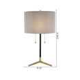 thumbnail image 3 of Living Design 2 Light Antique Brass And Black Metal Table Lamp, 3 of 3