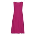 thumbnail image 5 of fartey Casual Dress for Women Summer Solid Scoop Neck Tiered Loose Tank Dresses Sleeveless A-Line Comfy Midi Beach Dress, 5 of 7