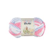 Bernat Baby Blanket 6 Super Bulky Polyester Yarn, Pink/Blue Ombre 3.5oz/100g, 72 Yards