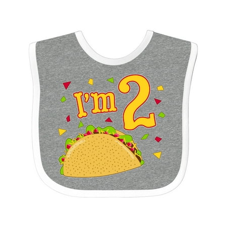 

Inktastic I m Two- Taco Birthday Party Gift Baby Boy or Baby Girl Bib