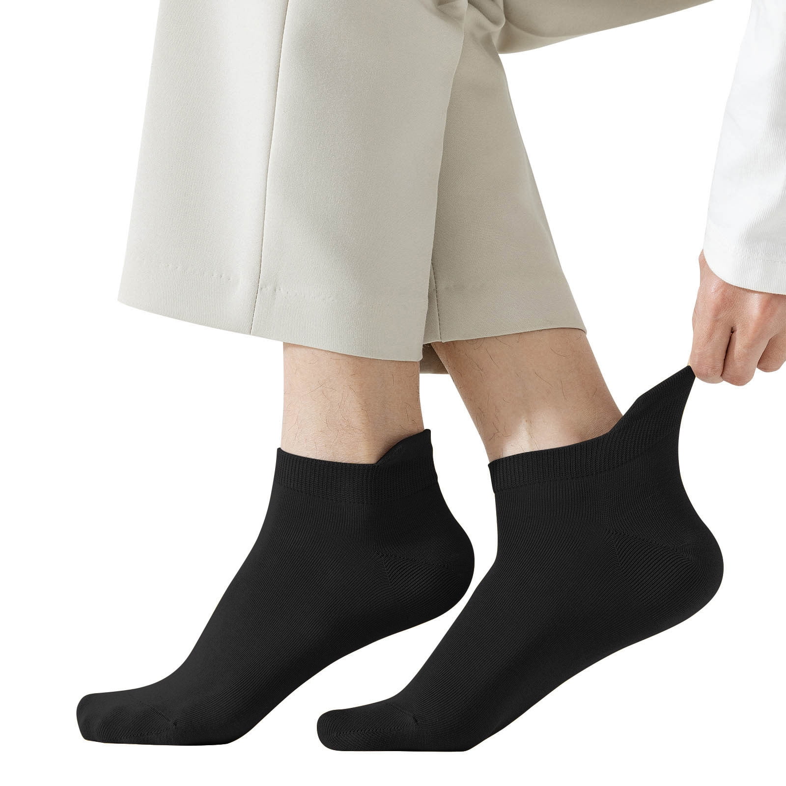Awdenio 6 Pairs Man Socks Mesh Ventilation Non Slip Liner Footies Thin Socks Lightweight Ankle Socks