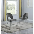 thumbnail image 2 of Round 45" x 45" 5pc Clear Glass Dinette Set with Dark Gray Chairs, 2 of 5