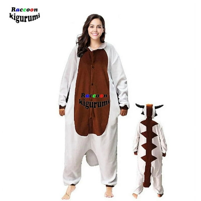 Nuevo Appa Cosplay Super grande Anime vaca película dibujos animados pijamas hombre Animal adulto Navidad The Last Airbender Onesies Kigurumi