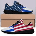 thumbnail image 3 of Israel United Sttes US Israel American flag Shoes Sneakers Black Size 12, 3 of 7