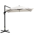 ZGBY 8X8Ft Square Patio Offset Cantilever Umbrella 360Â° Rotation W