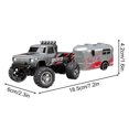 thumbnail image 3 of Mini RC Truck,Mini RC Monster Truck,1:64 Scale Monster Truck with Lights,Rechargeable Remote Control Semi Truck with Trailer,Mini Rc Alloy Monster Truck,Adjustable Speed/Steering(Gray), 3 of 5