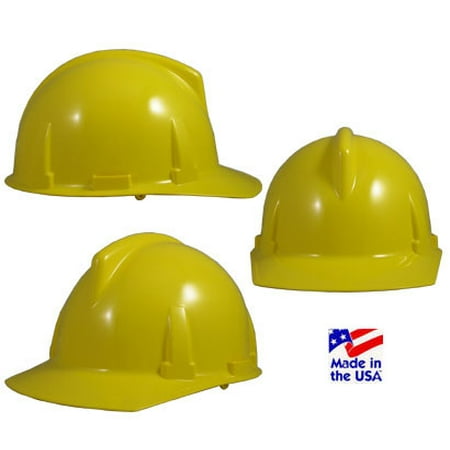 MSA Topgard Protective Caps with Fas-Trac Suspension Yellow