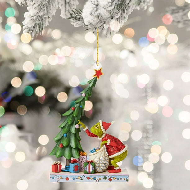 Decoración colgante de Navidad colgante verde para fiesta en casa