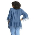 thumbnail image 2 of Avenue Women's Plus Size Crochet Fringe Trim Tunic, 2 of 2