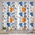 thumbnail image 2 of Ambesonne Soccer Valance & Curtain, Sports Clothes Shoes, 55"x45", Multicolor, 2 of 6
