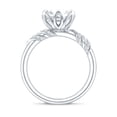 thumbnail image 3 of Rosec Jewels Asscher Cut Moissanite Engagement Ring 3.15 Carat - Vintage Inspired Ring for Women - D-VS1 Quality Certified, 14K White Gold, US 7.00, 3 of 9