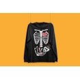 thumbnail image 5 of Old Glory Mens Pilgrim Baby Pregnant Skeleton Halloween Costume Long Sleeve T Shirt, 5 of 6