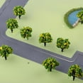 thumbnail image 3 of 10pc 1:200 Scale Trains DIY Scenery Landscape Model Trees Building Accessory Yellow Green, 3 of 8