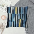 thumbnail image 2 of Nawypu  Abstract Stripes Throw Pillow Cover Watercolor Geometric Multicolor Stripes and Teals Ink Texture Decorative Pillow Case Home Decor Square Pillowcase, 2 of 5