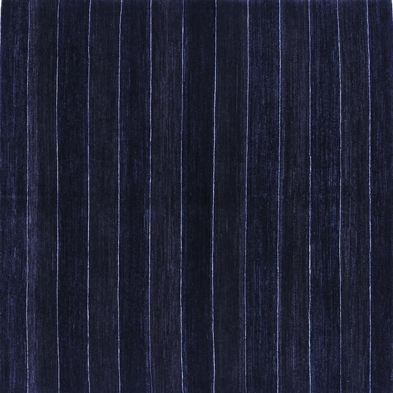 Ahgly Company Indoor Square Abstract Blue Contemporary Area Rugs, 8' Square