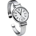 thumbnail image 4 of Blekon Collections Japanese Quartz Women's Easy to Read Round 31mm Case Metal Cuff Bangle Watch, 4 of 5