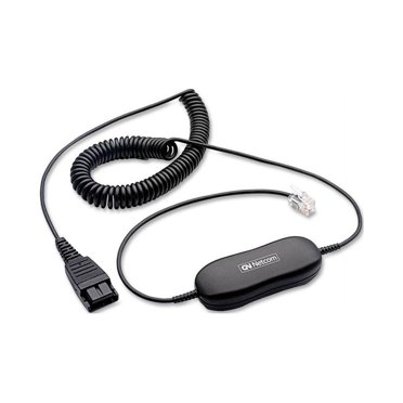 Jabra GN1200 7-Foot Smartcord Coiled QD To Mod Headset Cord - Universal Phone Headset Adapter With Quick Disconnect