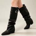 thumbnail image 7 of Elegant Mid Calf Boots With Sleek Finish And Side Buckle Detail for Fall Wear, 7 of 7