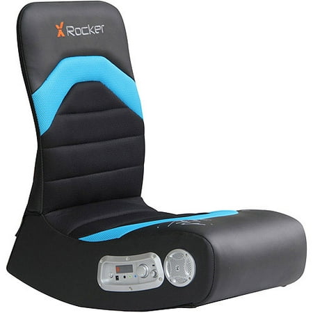 X Video Rocker Boomer 2.1 Wireless Audio Gaming Chair, Black/Blue, 5171901