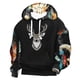 thumbnail image 1 of Sudadera con capucha para hombre, estilo informal, con cordón, estampado de letras teñidas, blusa de poliéster para hombre, 1 of 2
