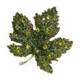 thumbnail image 2 of Eosunjian Women Brooch Maple Leaf Shape Rhinestone Anti-slip Wear-resistant Suit Coat Collar Hat Scarf Decoration Clothes Pin Prom Party Garment Jewelry Green, 2 of 13