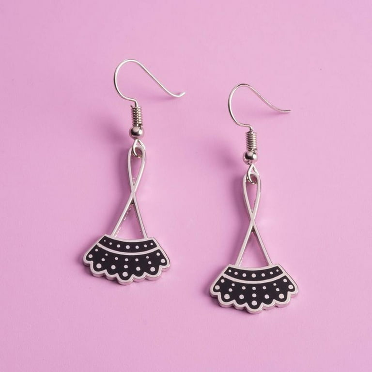 Women s RBG Dissent Collar Earrings Dangle Drop Charms Jewelry