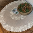 thumbnail image 4 of Heritage Lace Highland Pine 42" Round Ivory Table Topper, 4 of 4
