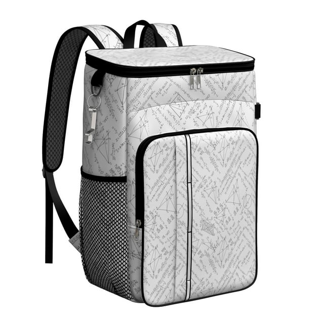 Insulated Science Cooler Backpack with Scientific Formula, Leakproof Lunch Bag Ideal for Classroom, Laboratory, and Experiment Use