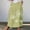 🔥 Green, variant on Printed Mid-Calf Pleated Skirt Elastic Waist Band With Functional Pockets Floral Print Lightweight Lined A-Line For Casual Office Travel Weekend And Summer Wardrobe Midi Skirt
