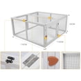 thumbnail image 6 of Chicken Coop Extension, Foldable Chicken Coop House Chicken Cage Wooden, Chicken House Large Rabbit Enclosure Duck House Assembly Free (White), 6 of 8