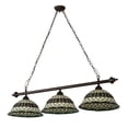thumbnail image 4 of Meyda Tiffany 173292 Tiffany Roman 3 Light 52" Wide Linear Pendant - MultiColor, 4 of 5