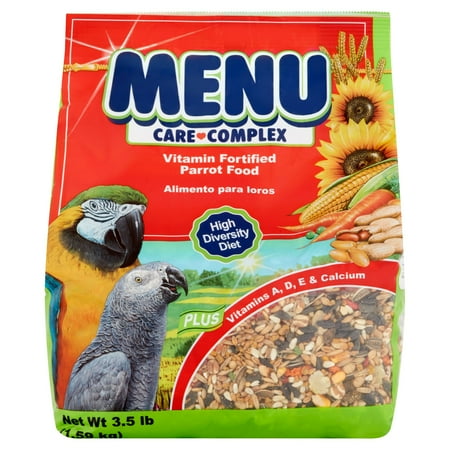 Vitakraft Menu Care Complex Vitamin Fortified Parrot Food, 3.5 lbs.