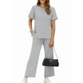 thumbnail image 1 of Conjunto Deportivo de Dos Piezas para Mujer, Informal, de Corta y Pantalón . Gris M, 1 of 5