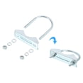thumbnail image 4 of Uxcell 2 Pack Antenna Mast Cross-Over Bracket Kit U-Bolt Clamp V Jaw Bracket M6x52x75mm, 4 of 6