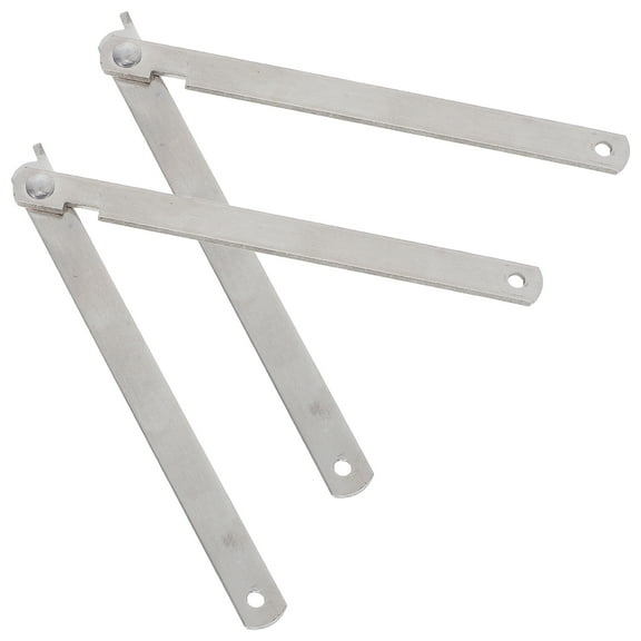 2 Pcs Stainless Steel Folding Support Hinges Furniture Hardware Lid Stay Hinge for Furniture Cabinet Jewelry Box Cases
