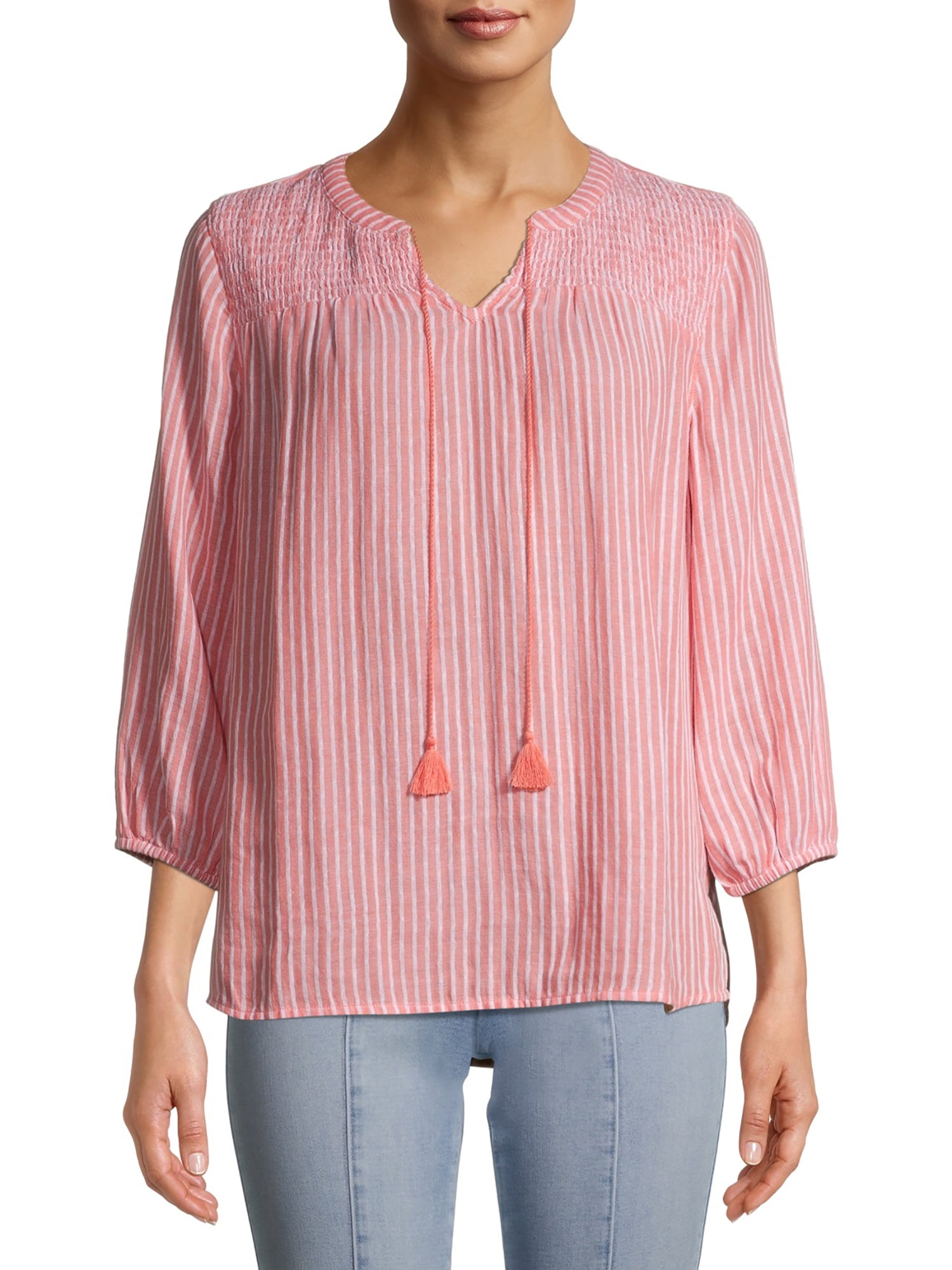 time and tru peasant top