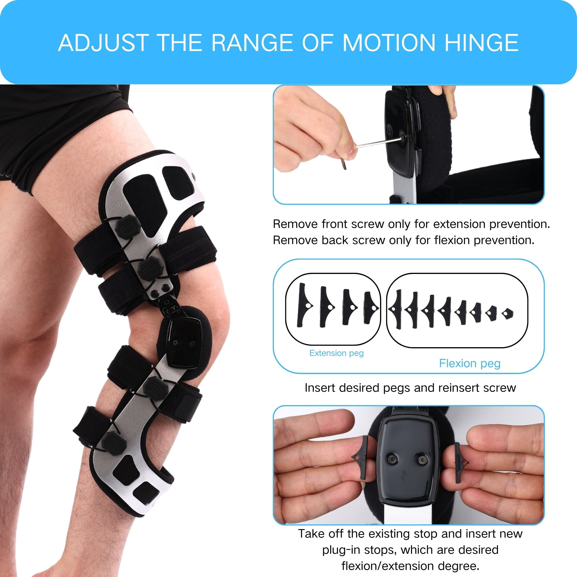 OA Unloader Knee Brace, Double Upright Unloader Knee Brace for ACL, PCL, Mild Osteoarthritis, Bone-on-Bone Pain and Meniscus Tear, Dual Unloading Support for Medial and Lateral