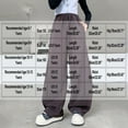 thumbnail image 4 of BiZtdJrK Fleece Sweatpants for Girls Solid Color Casual Drawstring Trouser Baggy Wide Leg Athletic Pants with Pockets Black, 4 of 10