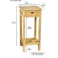 thumbnail image 5 of Eccostyle Bamboo Wood Grain Plant Stand with Drawer and Shelf in Natural, 5 of 10