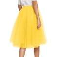 thumbnail image 4 of Layered Tulle Skirt for Women Elastic Waist Full A Line Mesh Tutu Skirt for Party Dance Prom, 4 of 4