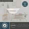 thumbnail image 4 of Da Vinci 1 Light Brushed Nickel Half Moon Wall Sconce White Glass, 4 of 8