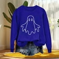 thumbnail image 4 of Drses‌‌ ‌‌‌‌‌‌‌‌Women's Halloween Ghost Print Sweatshirt - Spooky Season Pullover Long Sleeve Round Neck Casual Top, 4 of 4