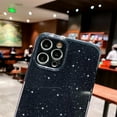 thumbnail image 4 of Cute Glitter Phone Case for iPhone 12 Pro Max 6.7 inch, Sparkly Bling Rubber Gel Slim Bumper Shockproof Protective Cover for Women Girls (Black), 4 of 13