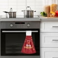 thumbnail image 6 of GZHJMY Merry Christmas Hanging Tie Towels Set of 2, Soft Absorbent Kitchen Hand Towels with Hanging Loops for Kitchen Bathroom Farmhouse Home Decor, 18.2 x 14 Inch Wash Cloths, 6 of 7