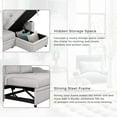thumbnail image 3 of Aukfa Sofa Bed, Sleeper Sofa, 2 in 1 Pull Out Bed with Storage Chaise for Living Room, Linen, Gray, 3 of 11